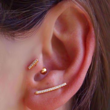 Imagem de Climber shiny earrings | Golden