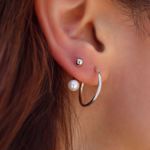 Picture of Minimal pearl piercing | silver