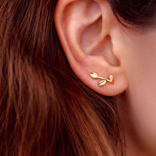 Imagem de Leaves ear cuff | rose gold