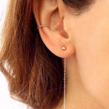 Imagem de Minimal earrings 5cm | silver