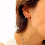 Picture of Beatriz huggie earring M | silver