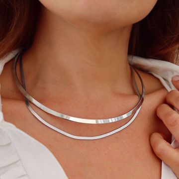 Imagem de Rigid choker necklace | silver
