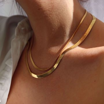 Imagem de Snake bold necklace | Golden