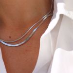 Imagem de Snake thin necklace | Silver
