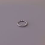 Picture of Mini twisted huggie earring | silver