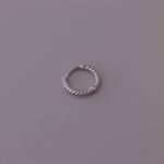 Picture of Mini twisted huggie earring | silver