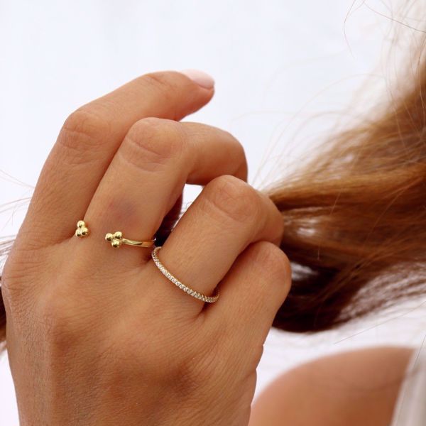 Picture of Beads ring | golden