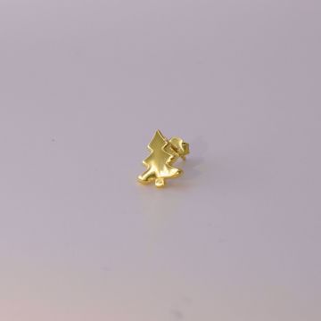 Picture of Christmas stud earring | golden