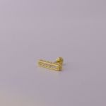 Picture of Square pavé piercing | golden