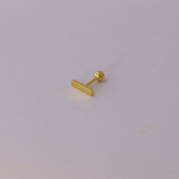 Picture of Simple bar piercing | golden