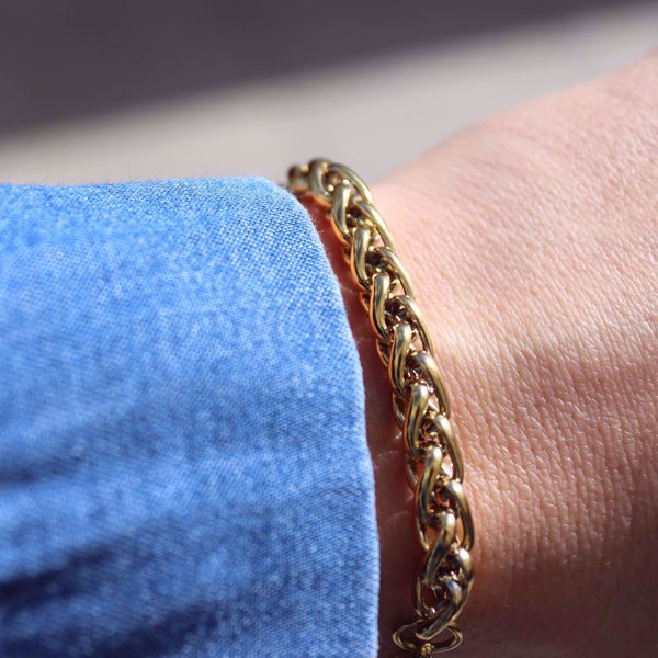 Imagem de Rosário wheat chain bracelet | golden