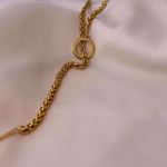 Imagem de Rosário wheat chain necklace | golden