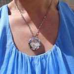 Picture of Pearls & silver locket necklace