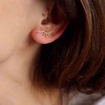 Picture of Iris climber earrings | golden