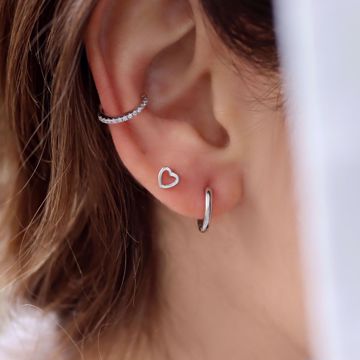 Picture of Open heart piercing | silver