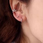Picture of Petra huggie earring |silver