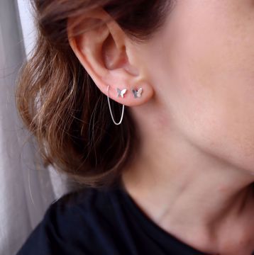 Imagem de Butterfly chain earring | silver