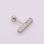 Imagem de Square pavé piercing | silver